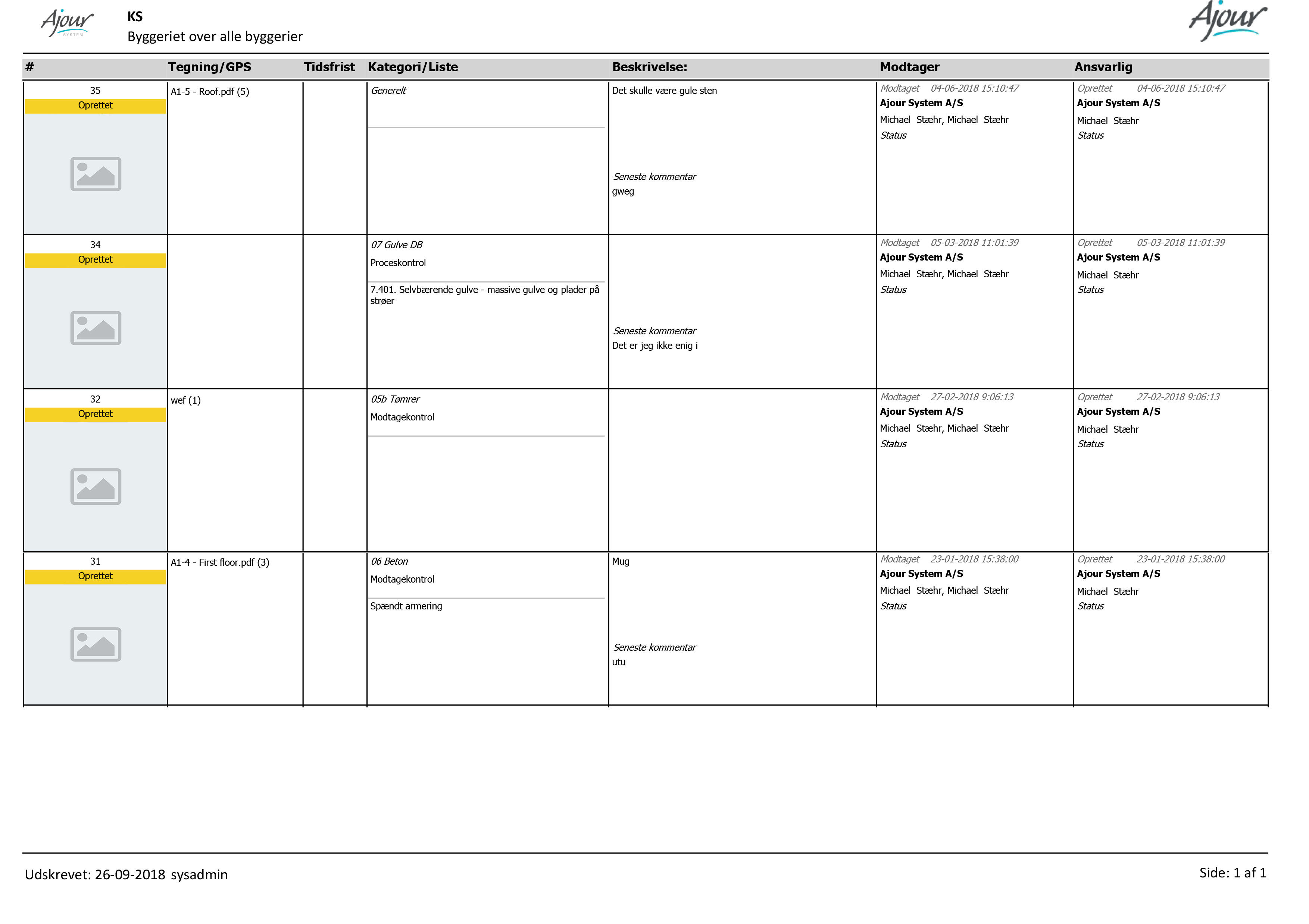 List report preview